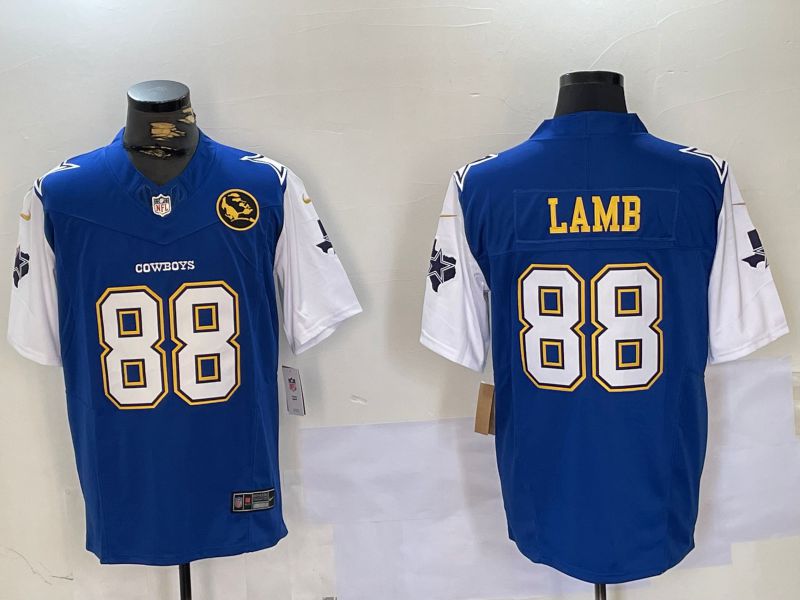 Men Dallas Cowboys #88 Lamb Blue five generations 2024 Nike Vapor Limited NFL Jersey style 1->dallas cowboys->NFL Jersey